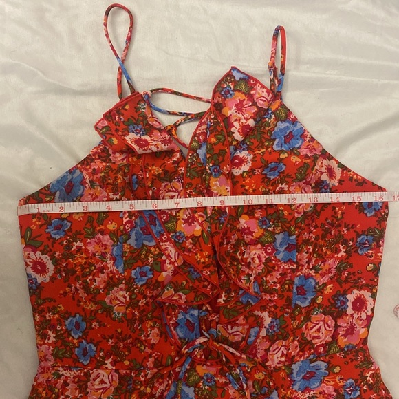 NWOT WAYF Red Floral Maxi Dress - Picture 9 of 10